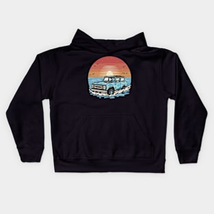 Bronco Retro Beach Kids Hoodie